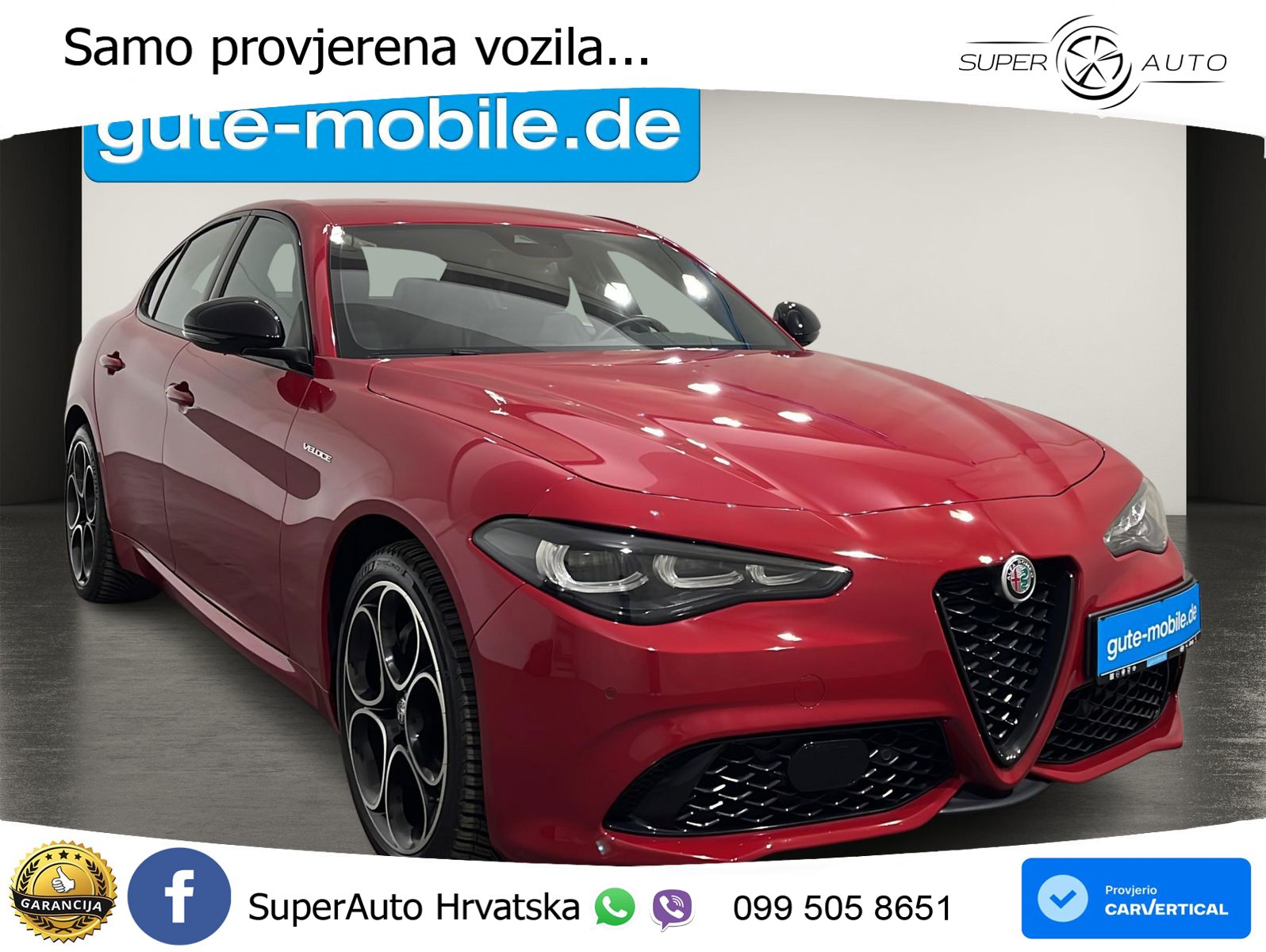 Alfa Romeo Giulia 2.0 Turbo (280 KS) Q4 Automatic LED+GR SJED+ACC