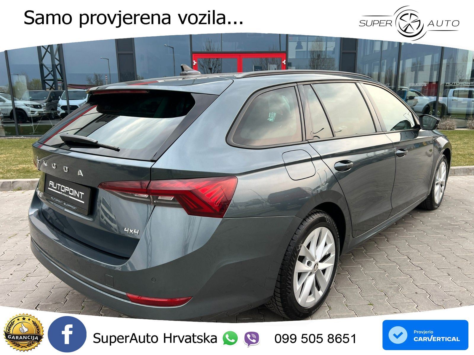 Škoda Octavia Combi 2.0 TDI (150 KS) 4x4 DSG LED+GR SJED+ACC