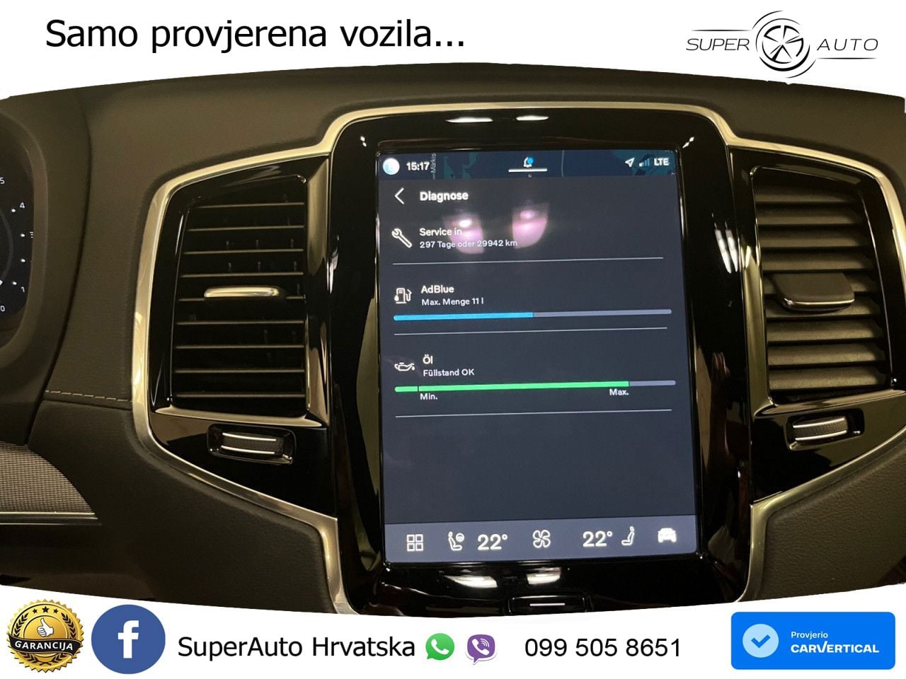 Volvo XC90 2.0 B5 Diesel AWD Automatic ZRAČNI+ACC+GR SJED+KAM+PANO