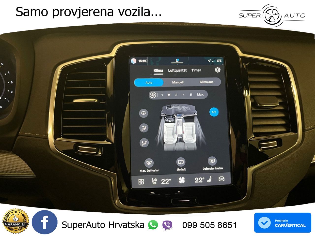 Volvo XC90 2.0 B5 Diesel AWD Automatic ZRAČNI+ACC+GR SJED+KAM+PANO