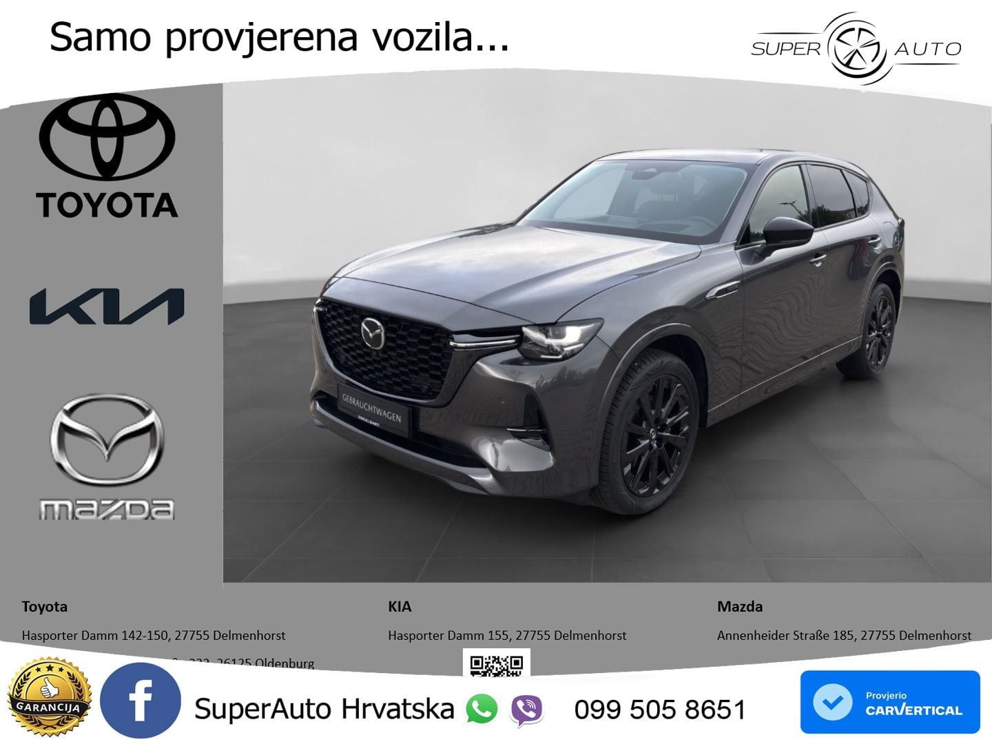 Mazda CX-60 3.3 e-Skyactiv D (254 KS) AWD Automatic MATRIX+GR SJED+KAM