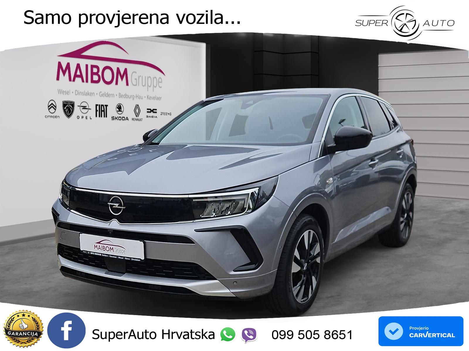 Opel Grandland 1.2i Turbo (130 KS) Automatic Elegance LED+GR SJED+ACC