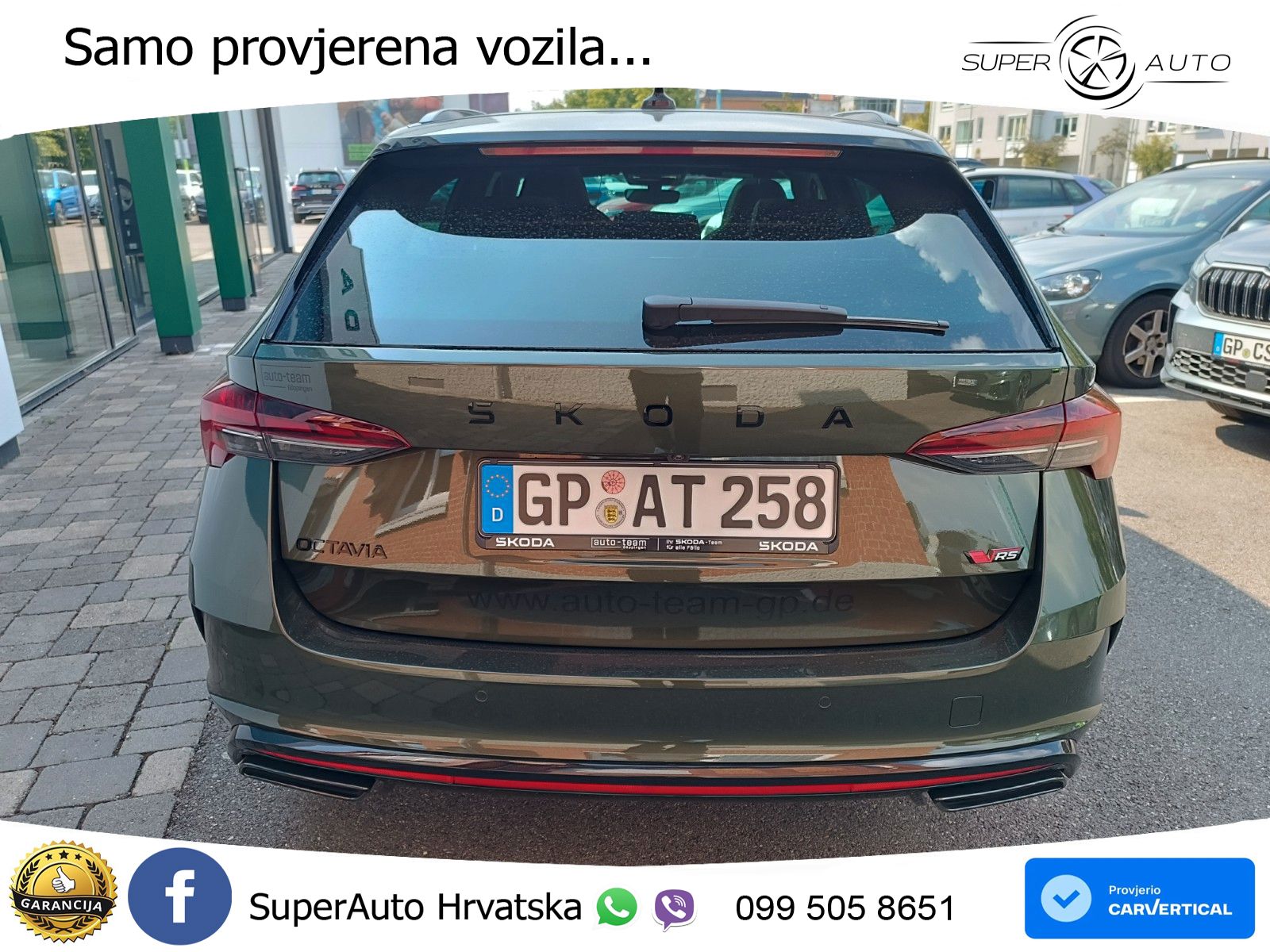 Škoda Octavia Combi RS 2.0 TSI (265 KS) DSG LED+GR SJED+ACC