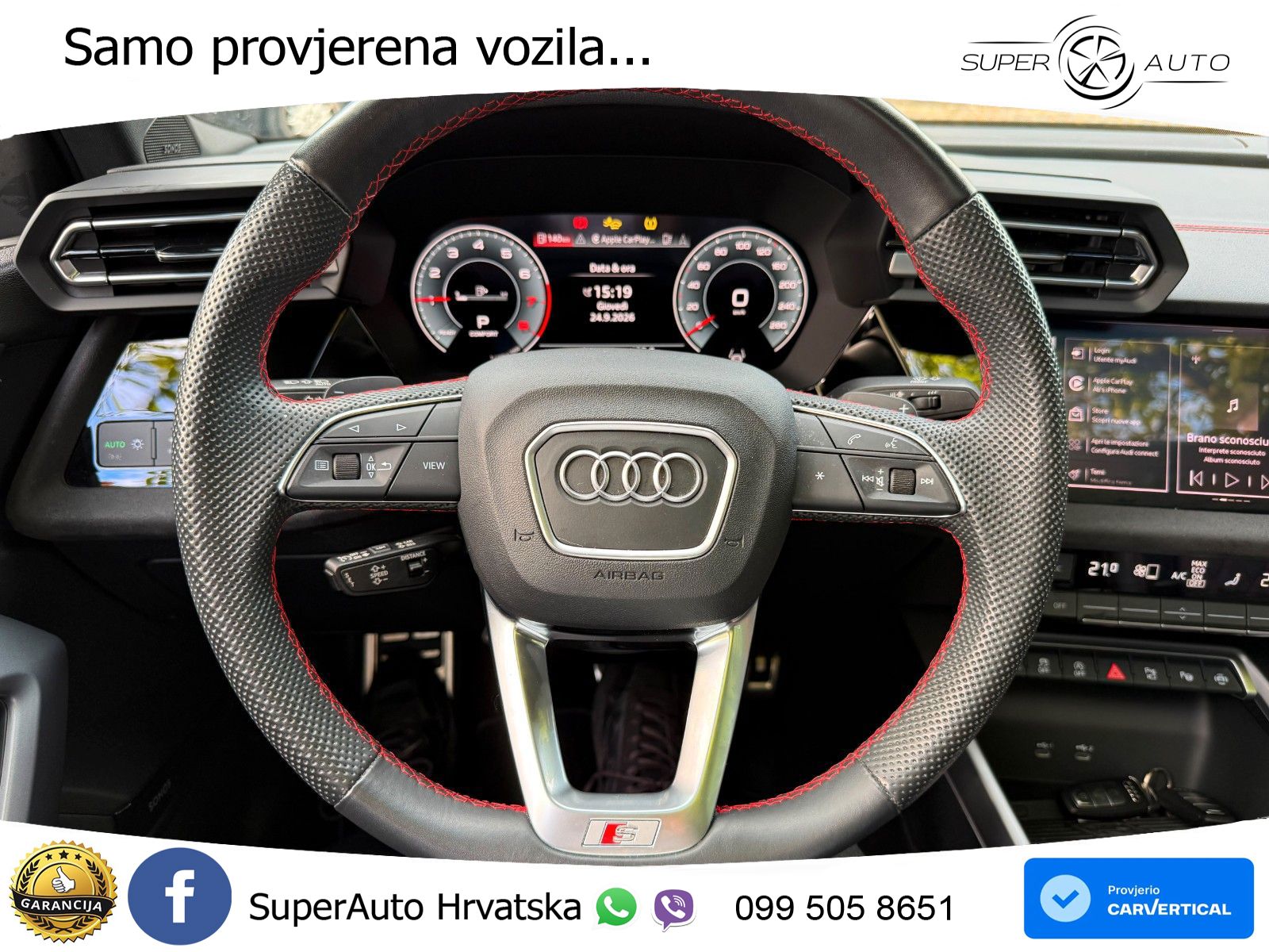 Audi A3 Limuzina 35 TFSI (150 KS) S tronic S line LED+GR SJED+ACC
