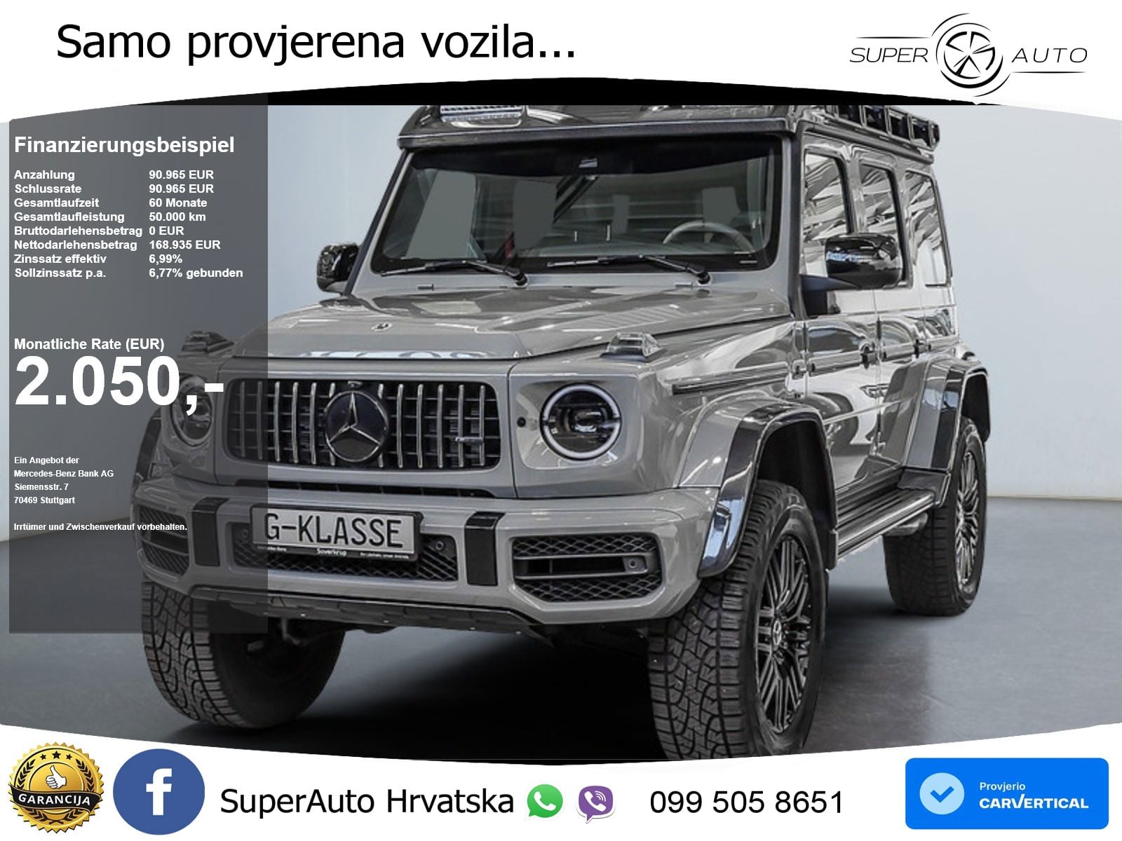 Mercedes AMG G 63 Long V8 (585 KS) 4MATIC 9G-TRONIC AMG SPEEDSHIFT TCT