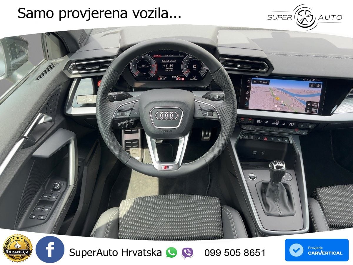 Audi A3 30 TDI (116 KS) S line LED+GR SJED+ACC
