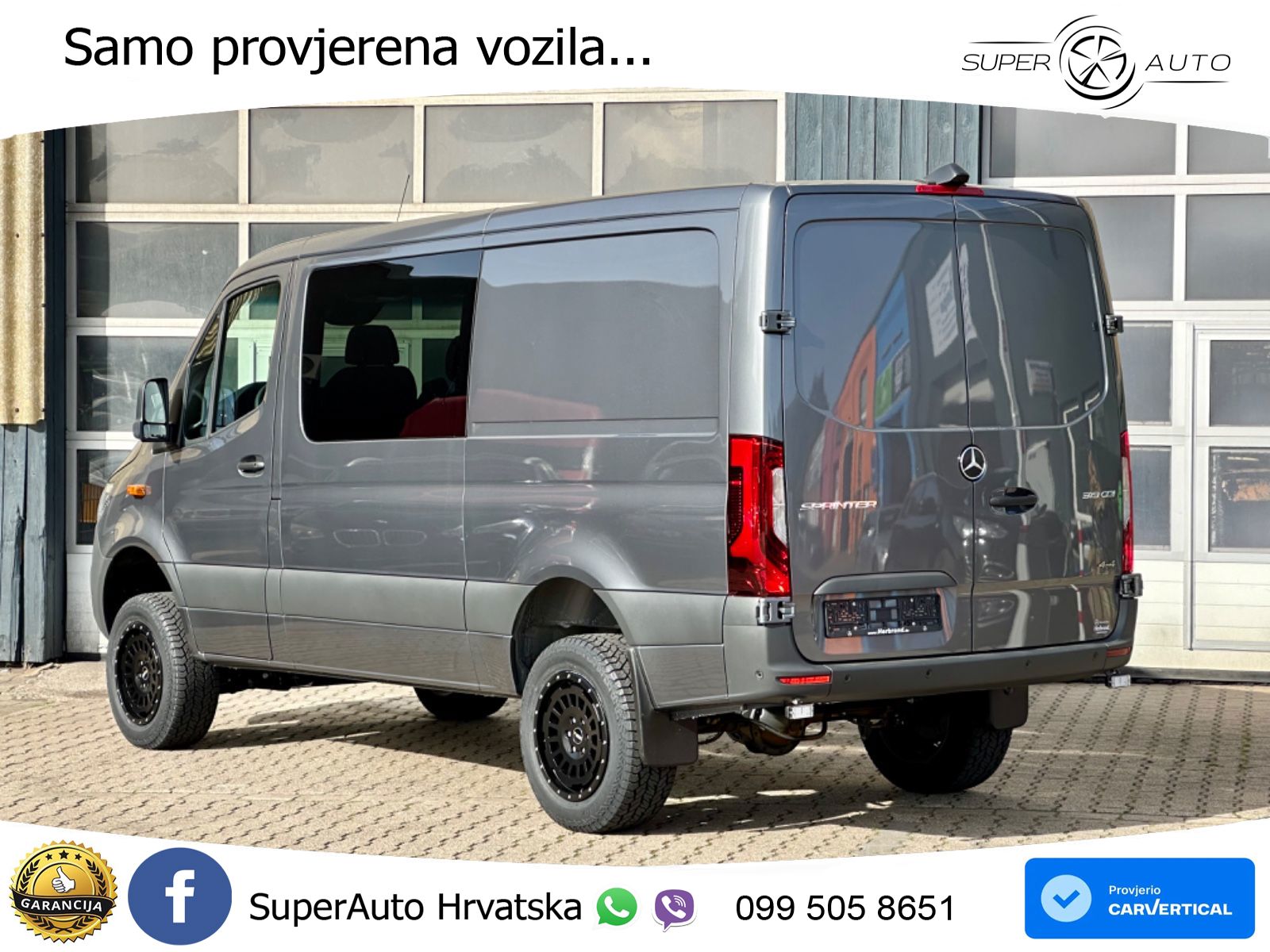 Mercedes-Benz Sprinter 319 CDI/AWD 4x4/Mixto-5 Sitze/LED/Navi 190 KS