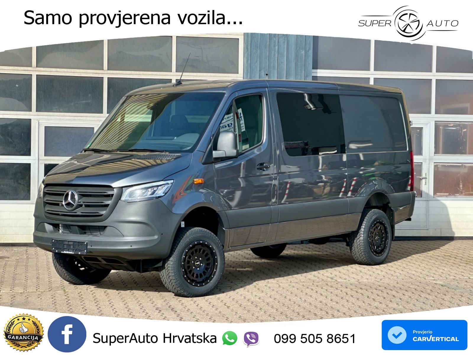 Mercedes-Benz Sprinter 319 CDI/AWD 4x4/Mixto-5 Sitze/LED/Navi 190 KS