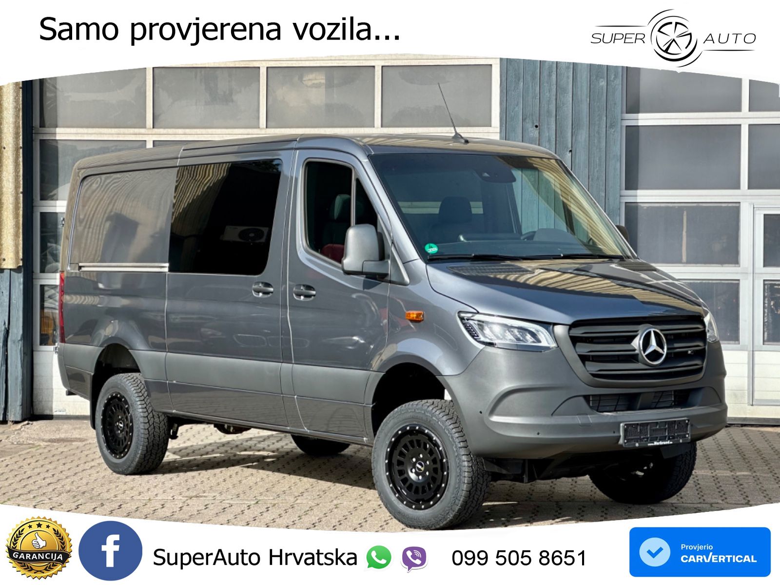 Mercedes-Benz Sprinter 319 CDI/AWD 4x4/Mixto-5 Sitze/LED/Navi 190 KS