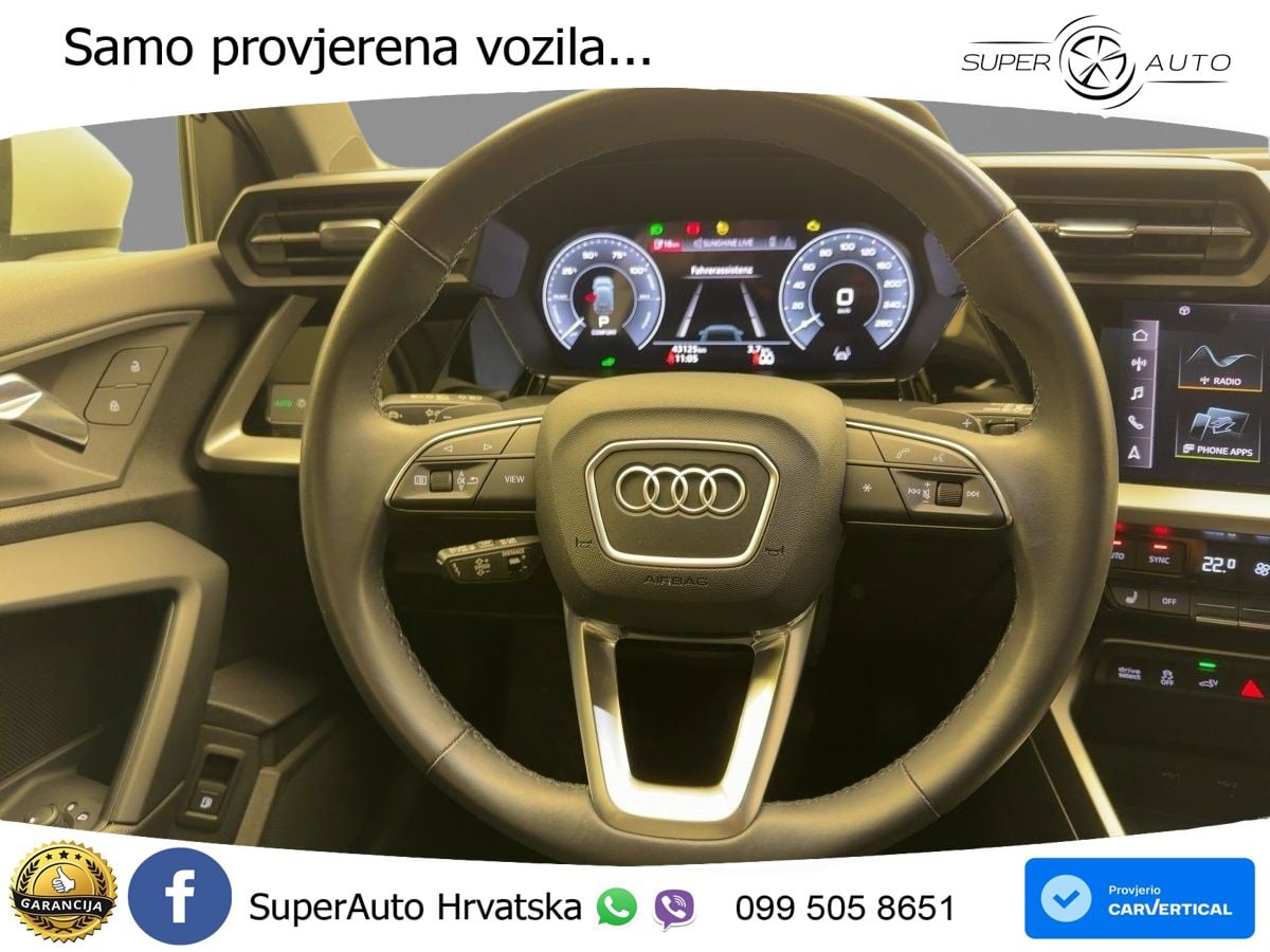 Audi A3 40 TFSIe (204 KS) S tronic LED+GR SJED+ACC