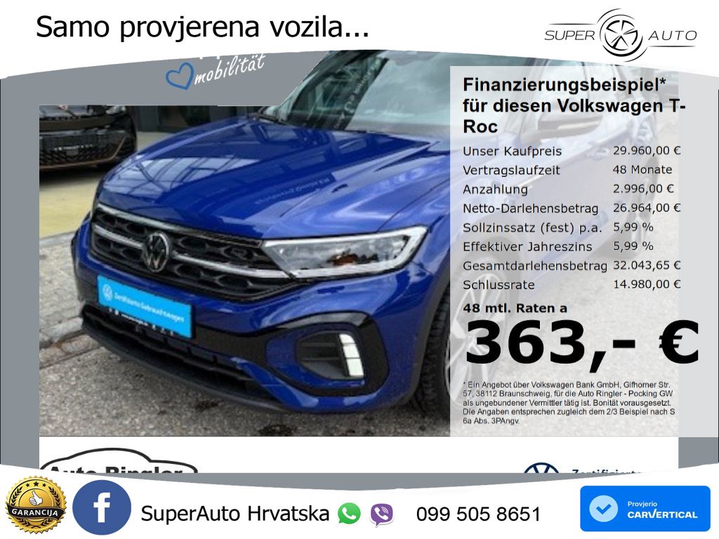 Volkswagen T-Roc I 1.5 TSI (150 KS) DSG LED+GR SJED+ACC