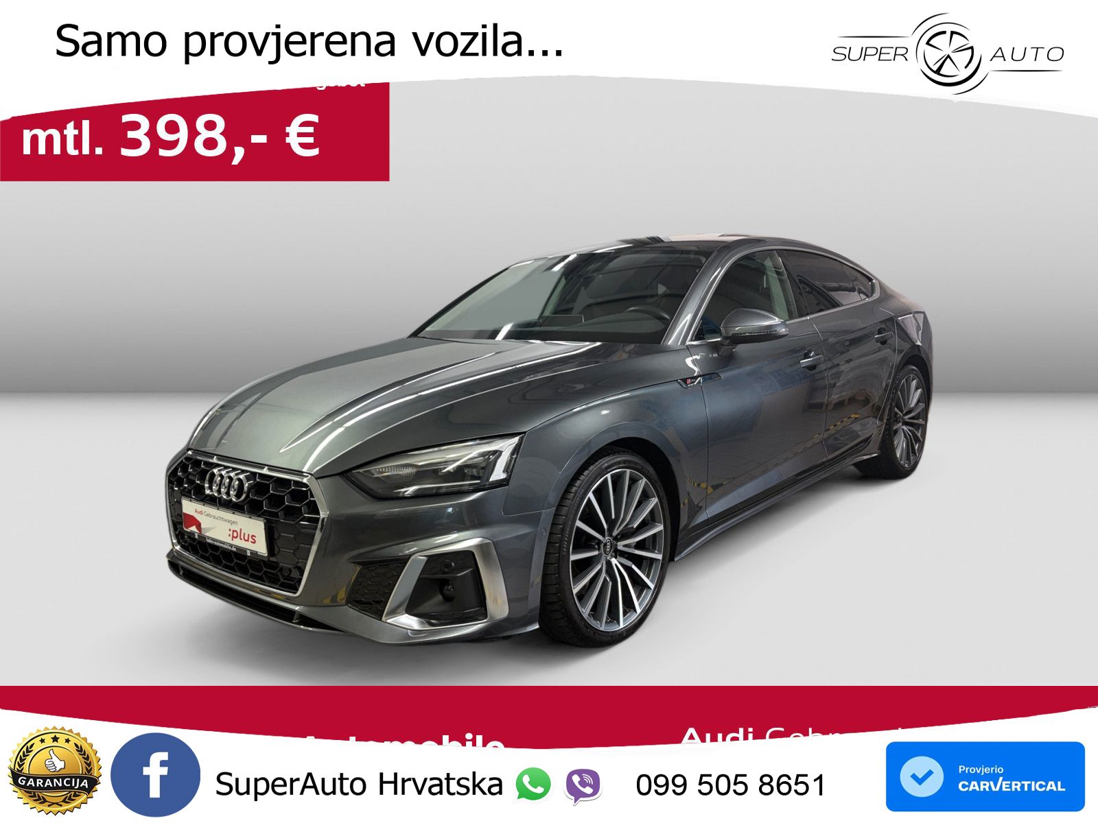 Audi A5 Sportback 45 TFSI (265 KS) quattro S tronic S line