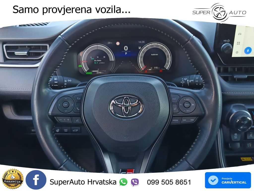 Toyota RAV4 2.5 (222 KS) Hybrid AWD-i eCVT GR Sport ACC+GR SJED+360+PANO