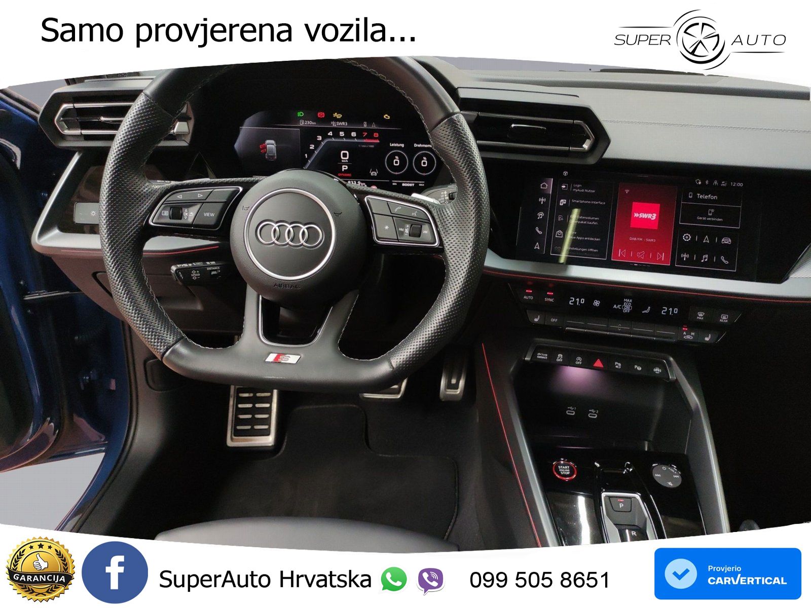 Audi S3 2.0 TFSI (333 KS) quattro S tronic S line MATRIX+GR SJED+KAM