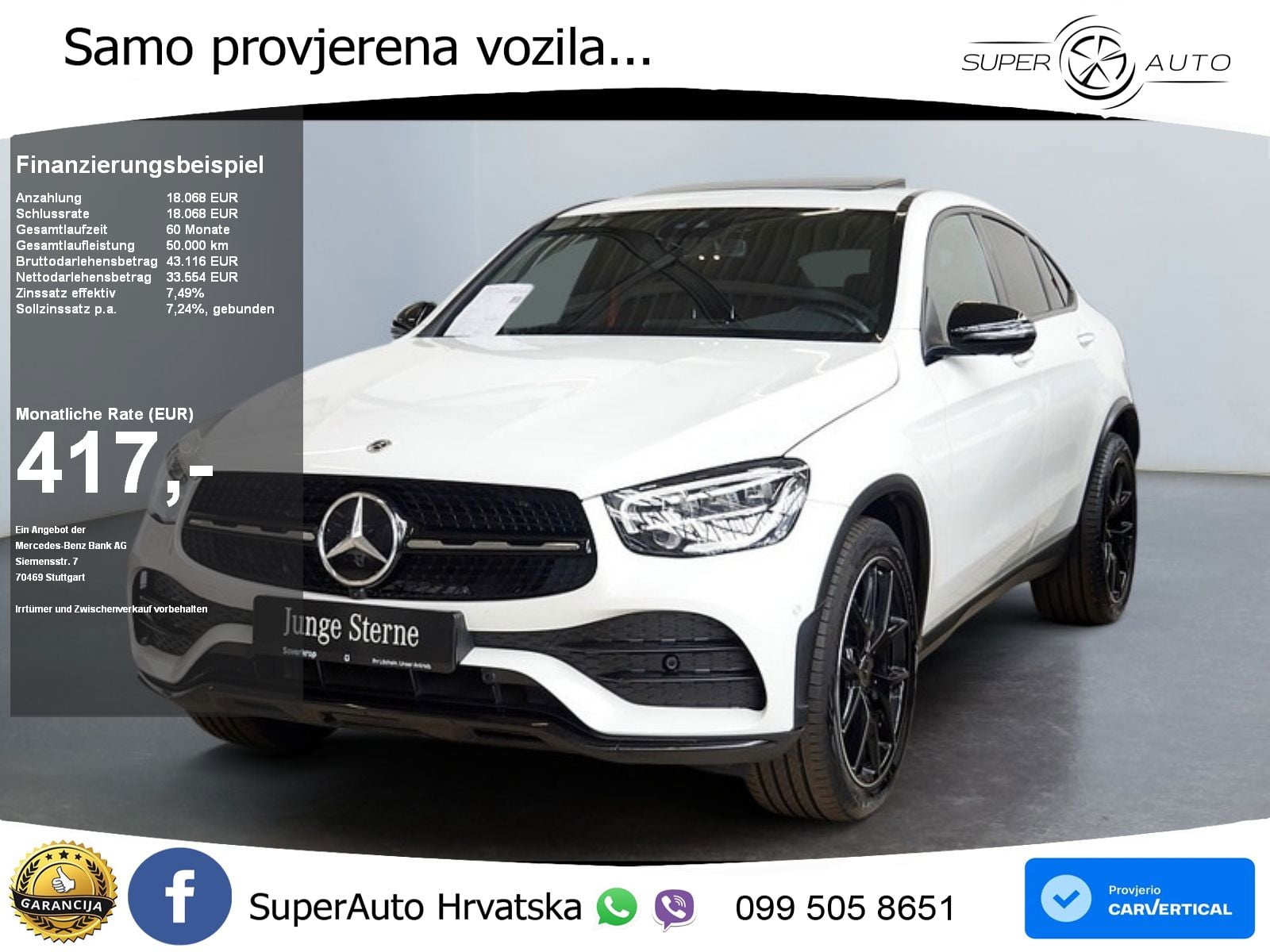 Mercedes GLC Coupe 220d (194 KS) 4MATIC G-TRONIC AMG LED+GR SJED+ACC