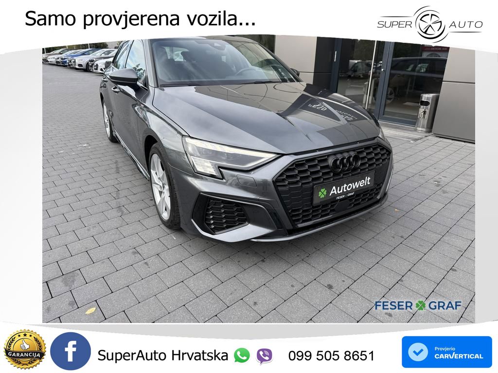 Audi A3 35 TDI (150 KS) S tronic S line MATRIX+GR SJED+KAM