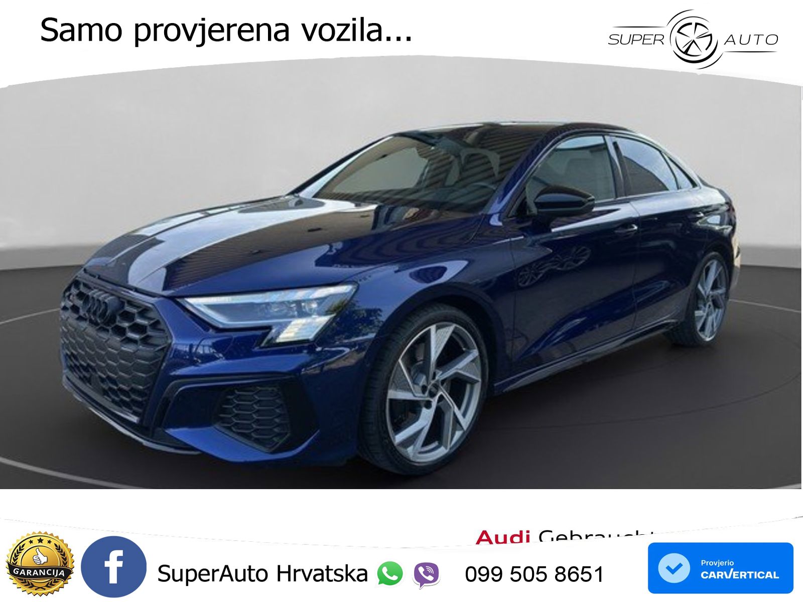 Audi S3 Limuzina 2.0 TFSI (310 KS) quattro S tronic LED+GR SJED+ACC