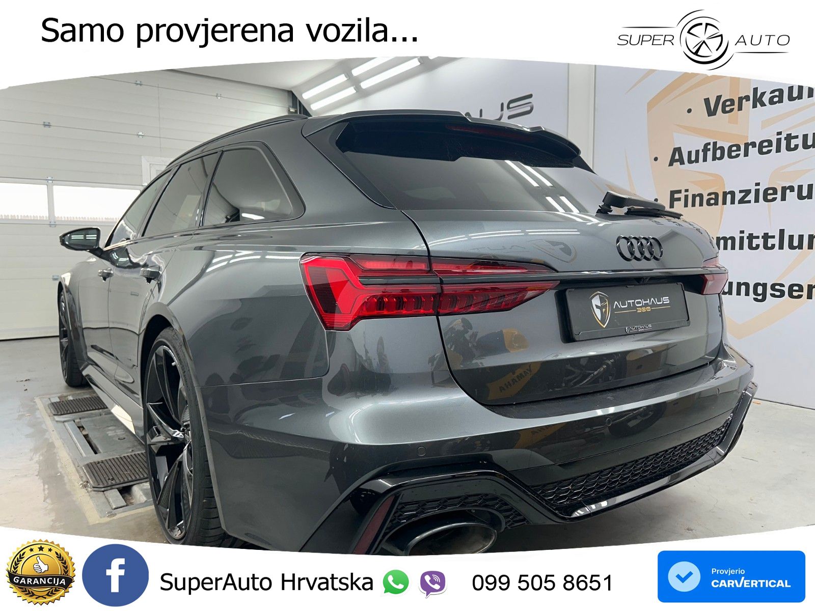 Audi RS6 Avant 4.0 TFSI V8 performance (630 KS)  quattro tiptronic ACC+HEAD+4xGR SJED+360+PANO