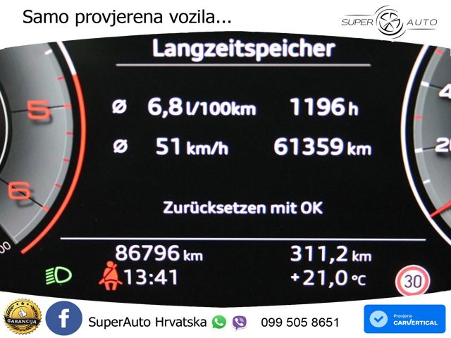 Audi A6 50 TDI V6 (286 KS) quattro tiptronic ZRAČNI+ACC+4xGR SJED+KAM