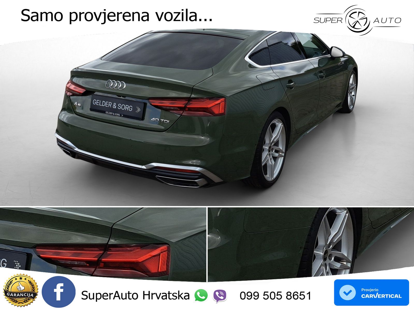 Audi A5 Sportback 40 TDI (204 KS) S tronic S line LED+GR SJED+ACC
