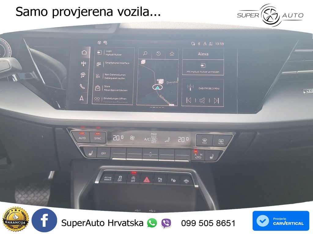 Audi A3 Sportback 30 TFSI (116 KS) Mild Hybrid S tronic LED+GR SJED+ACC