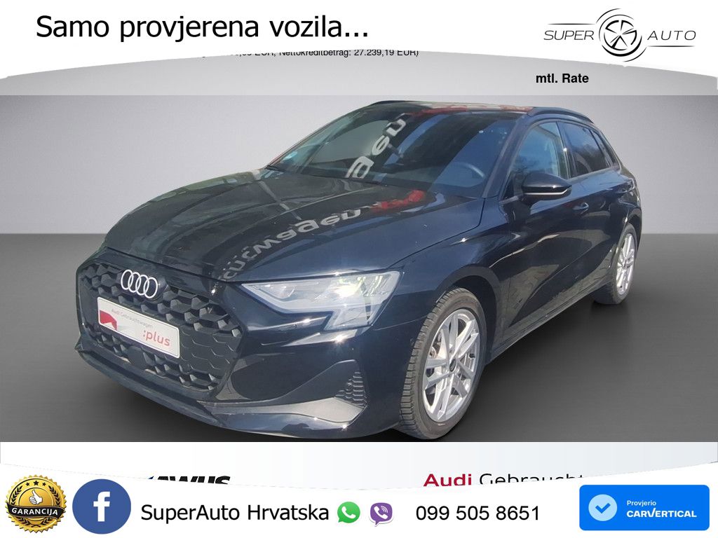 Audi A3 Sportback 30 TFSI (116 KS) Mild Hybrid S tronic LED+GR SJED+ACC