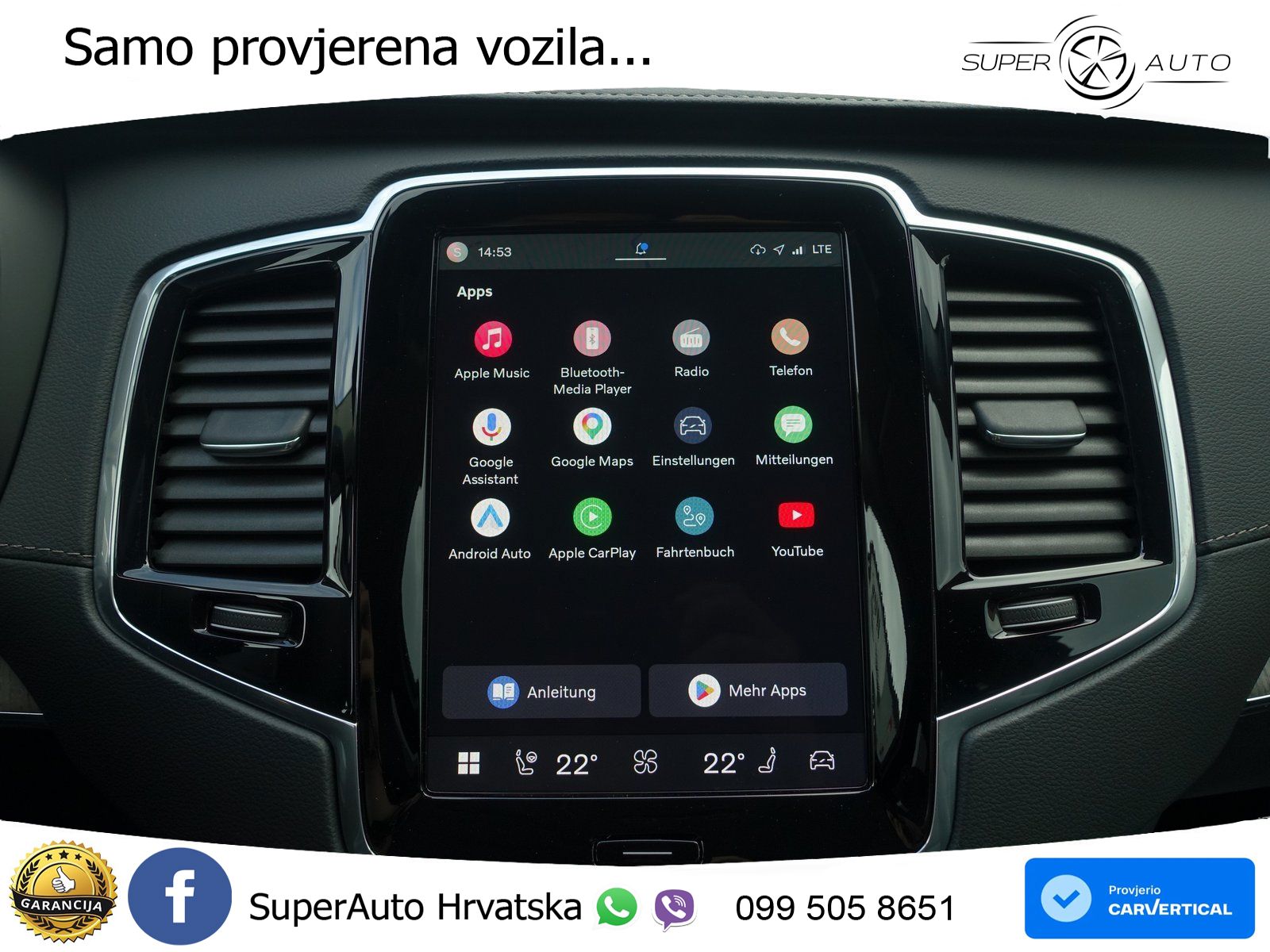Volvo XC90 2.0 T8 AWD Automatic ZRAČNI+ACC+4xGR SJED+360