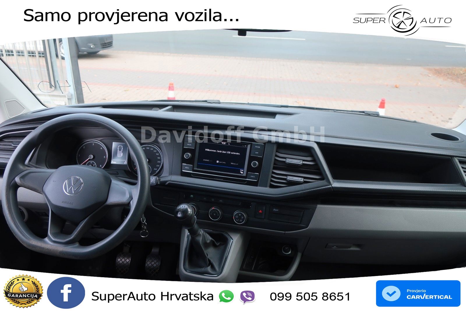 Volkswagen Nr.B40 T6.1 Transporter 1.Hand / 9 Sitzer /Klima 110 KS