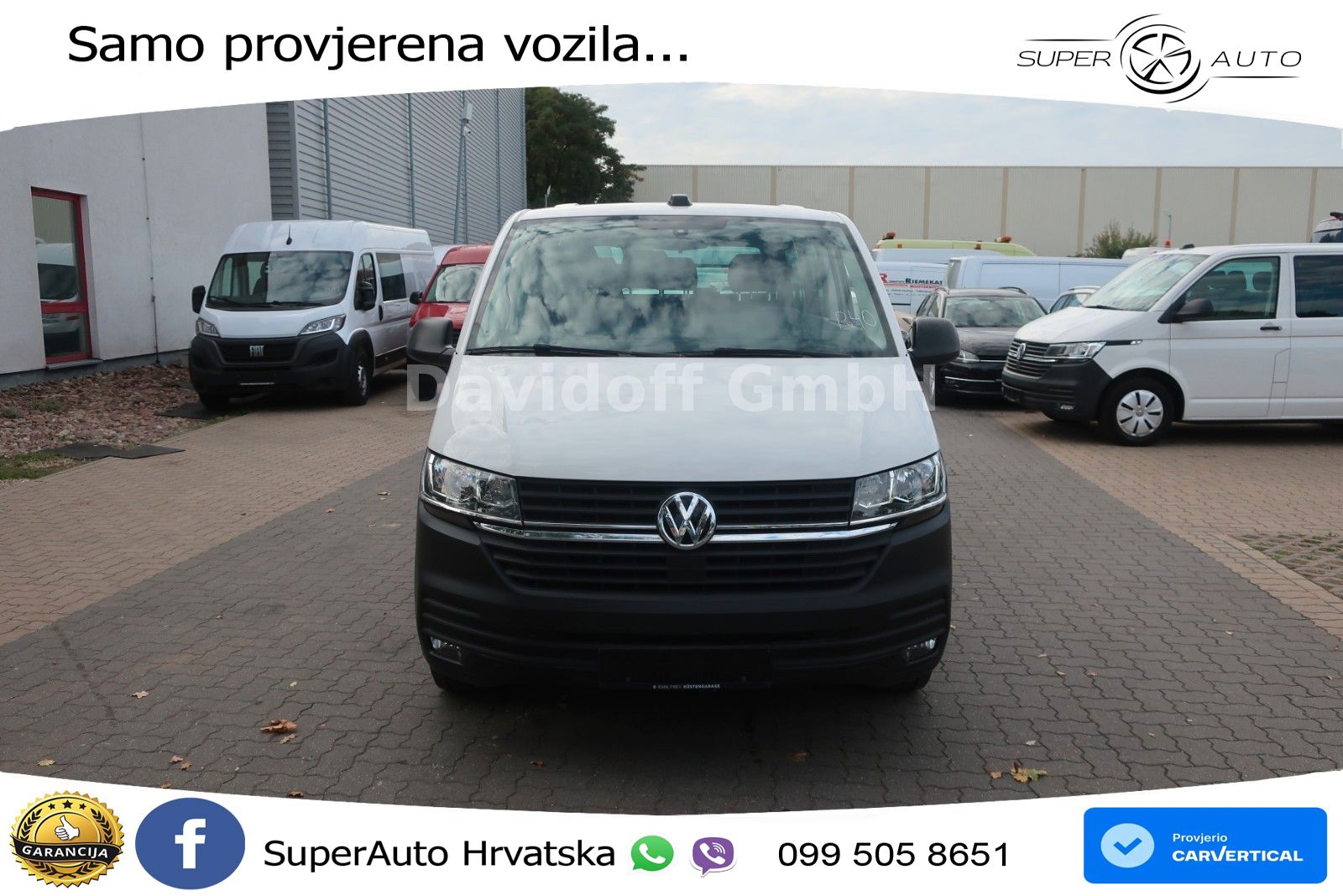 Volkswagen Nr.B40 T6.1 Transporter 1.Hand / 9 Sitzer /Klima 110 KS