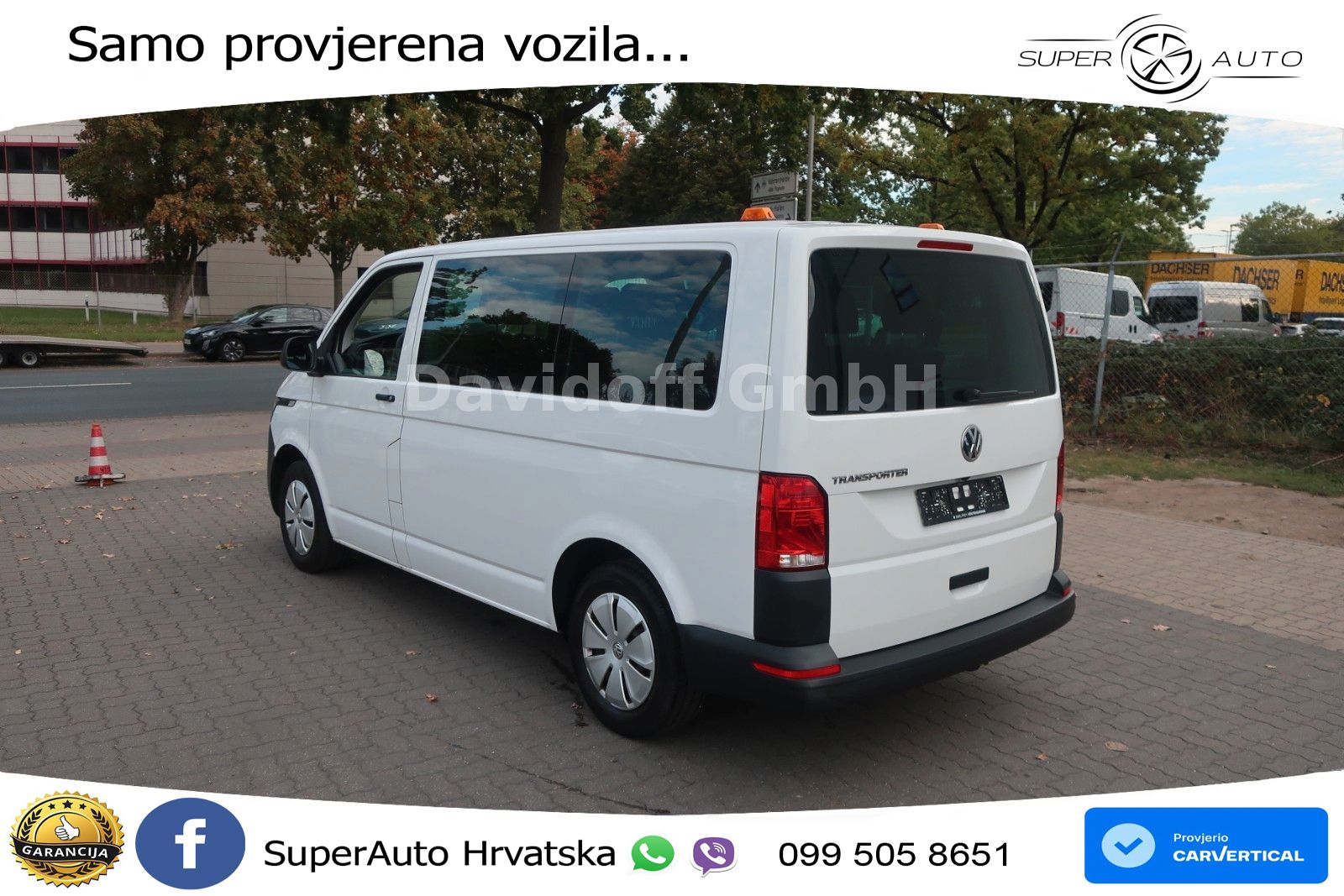 Volkswagen Nr.B40 T6.1 Transporter 1.Hand / 9 Sitzer /Klima 110 KS