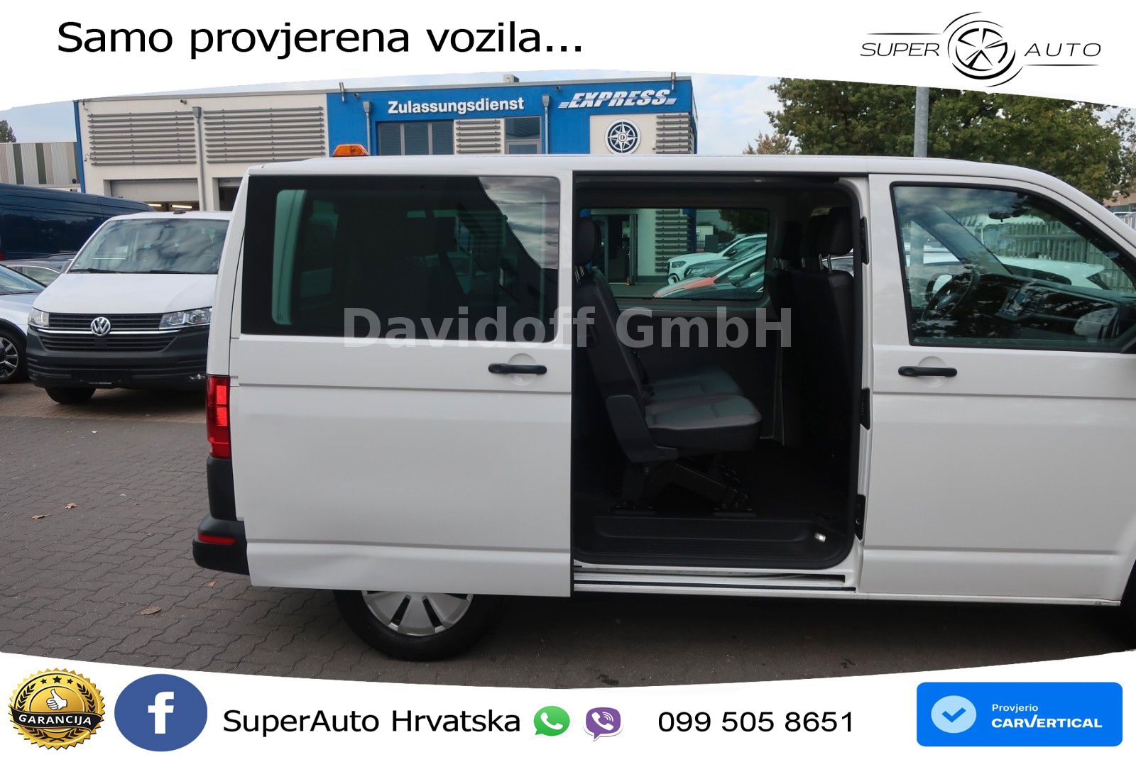 Volkswagen Nr.B40 T6.1 Transporter 1.Hand / 9 Sitzer /Klima 110 KS