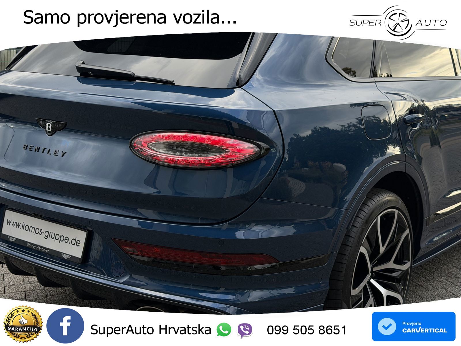 Bentley Bentayga Speed 4.0 V8 (650 KS) AWD Automatic ZRAČNI+ACC+GR SJED+KAM+PANO