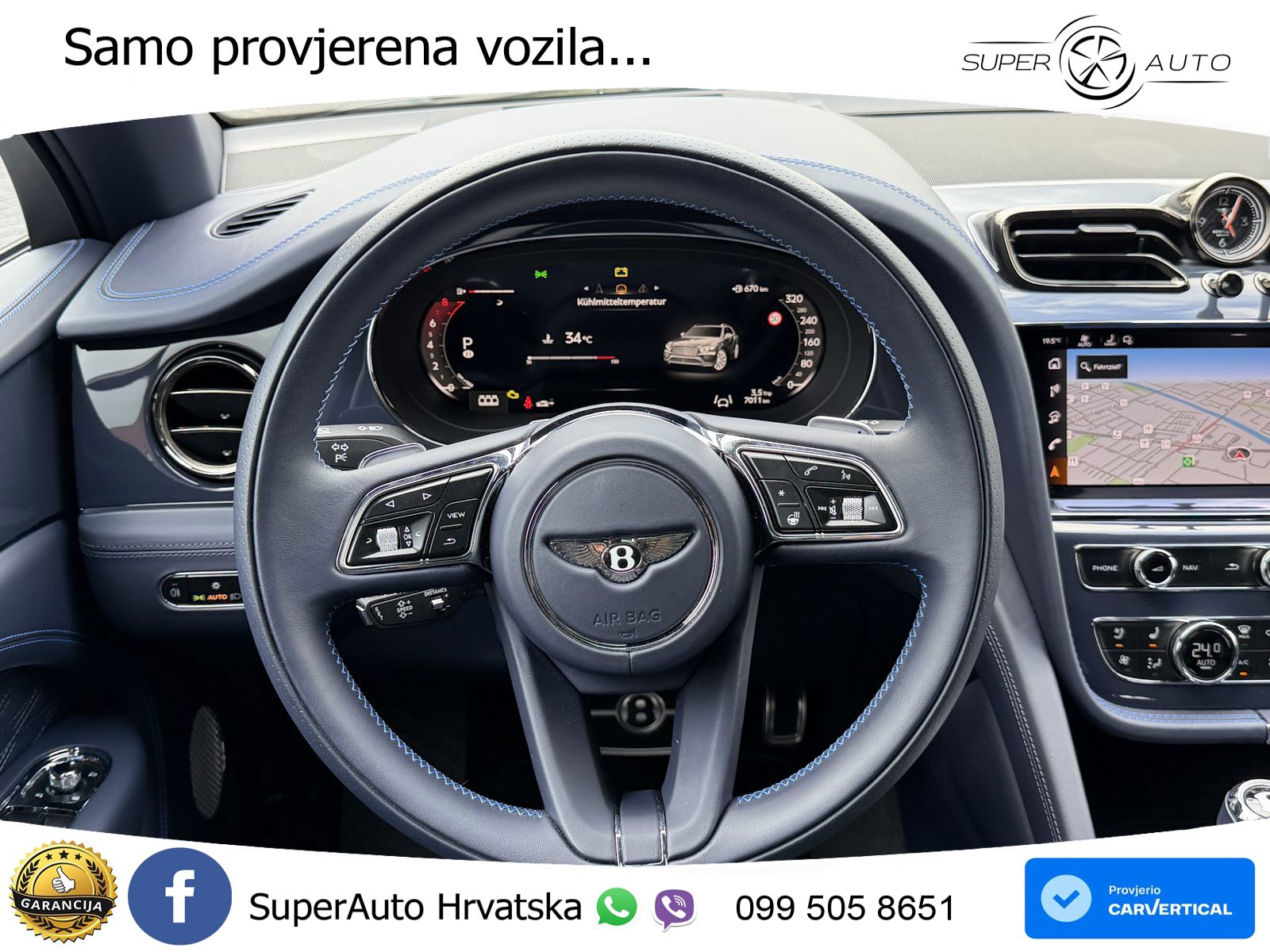 Bentley Bentayga Speed 4.0 V8 (650 KS) AWD Automatic ZRAČNI+ACC+GR SJED+KAM+PANO