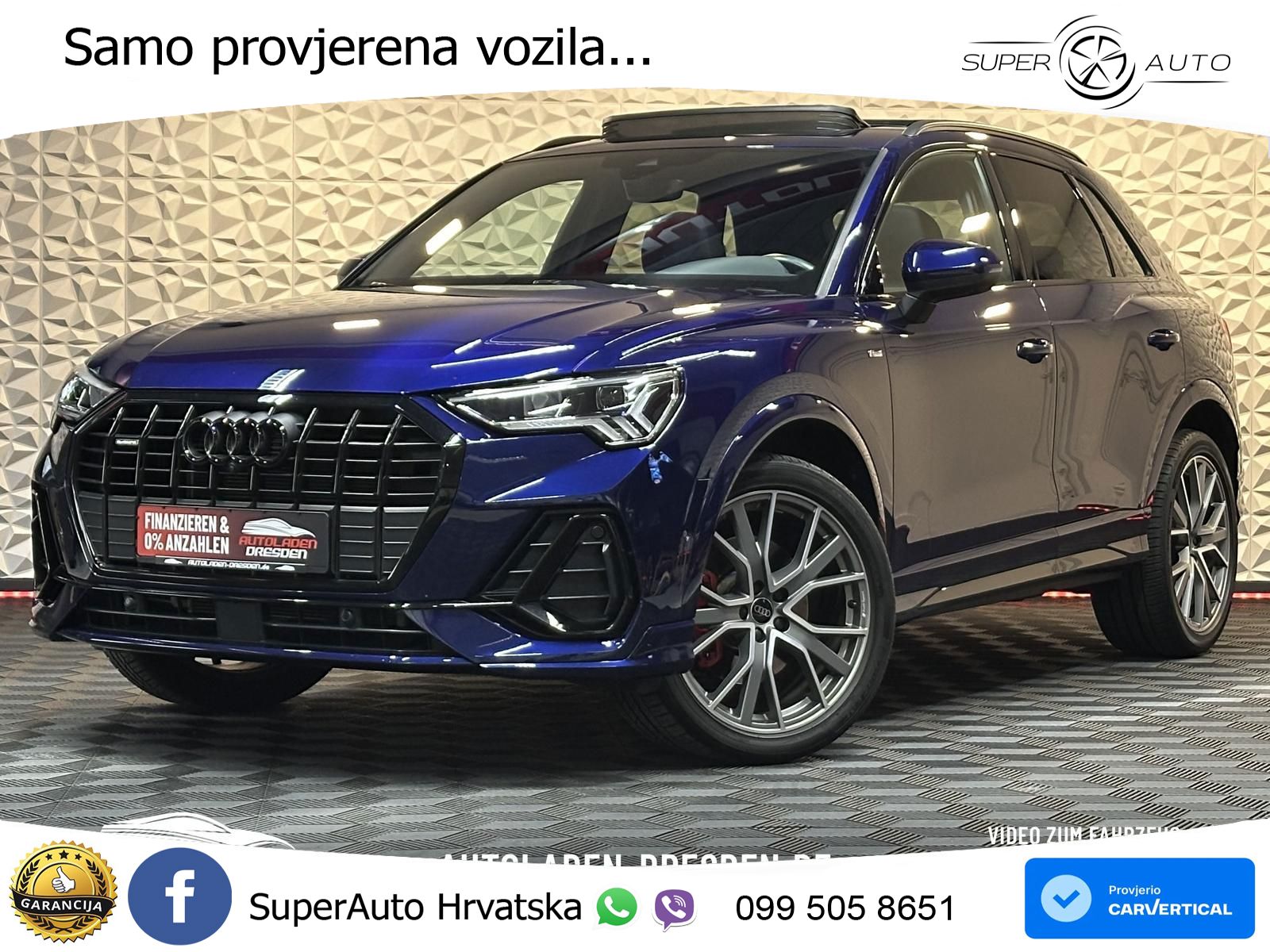 Audi Q3 40 TFSI (190 KS) quattro S tronic S line LED+GR SJED+ACC