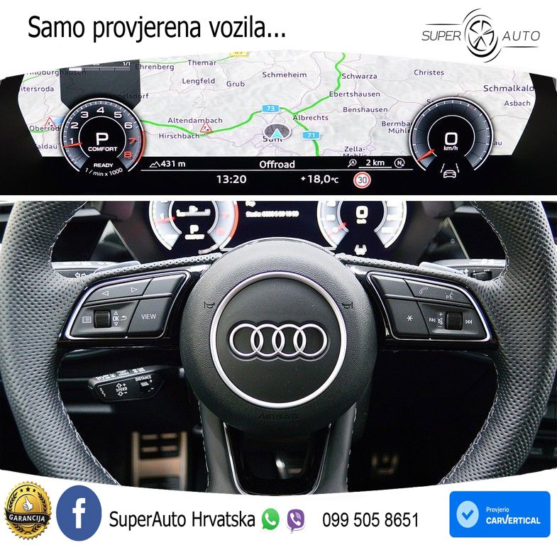 Audi A3 35 TFSI (150 KS) S tronic S line MATRIX+GR SJED+KAM