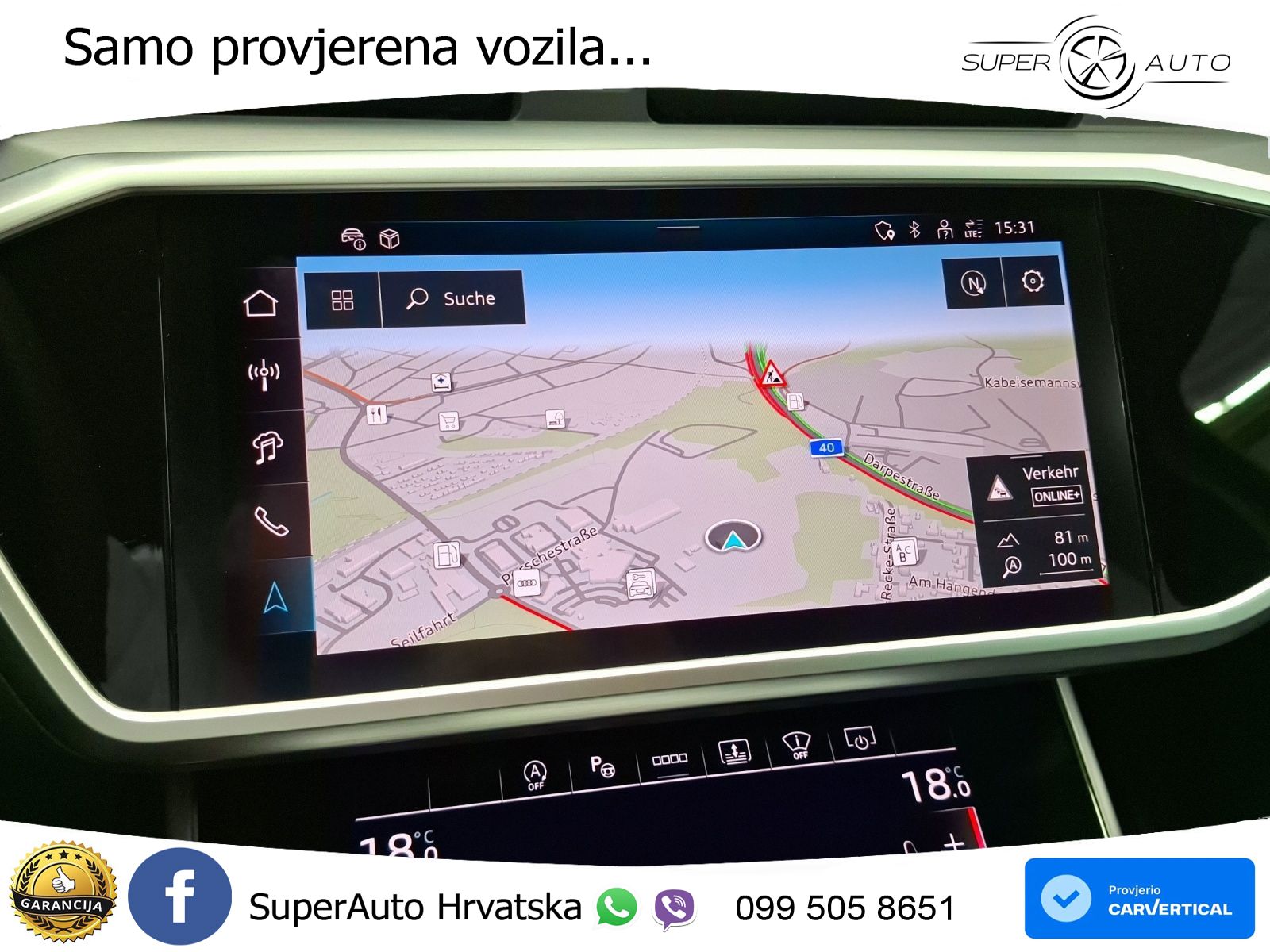 Audi A6 50 TDI V6 (286 KS) quattro tiptronic S line ZRAČNI+ACC+4xGR SJED+KAM