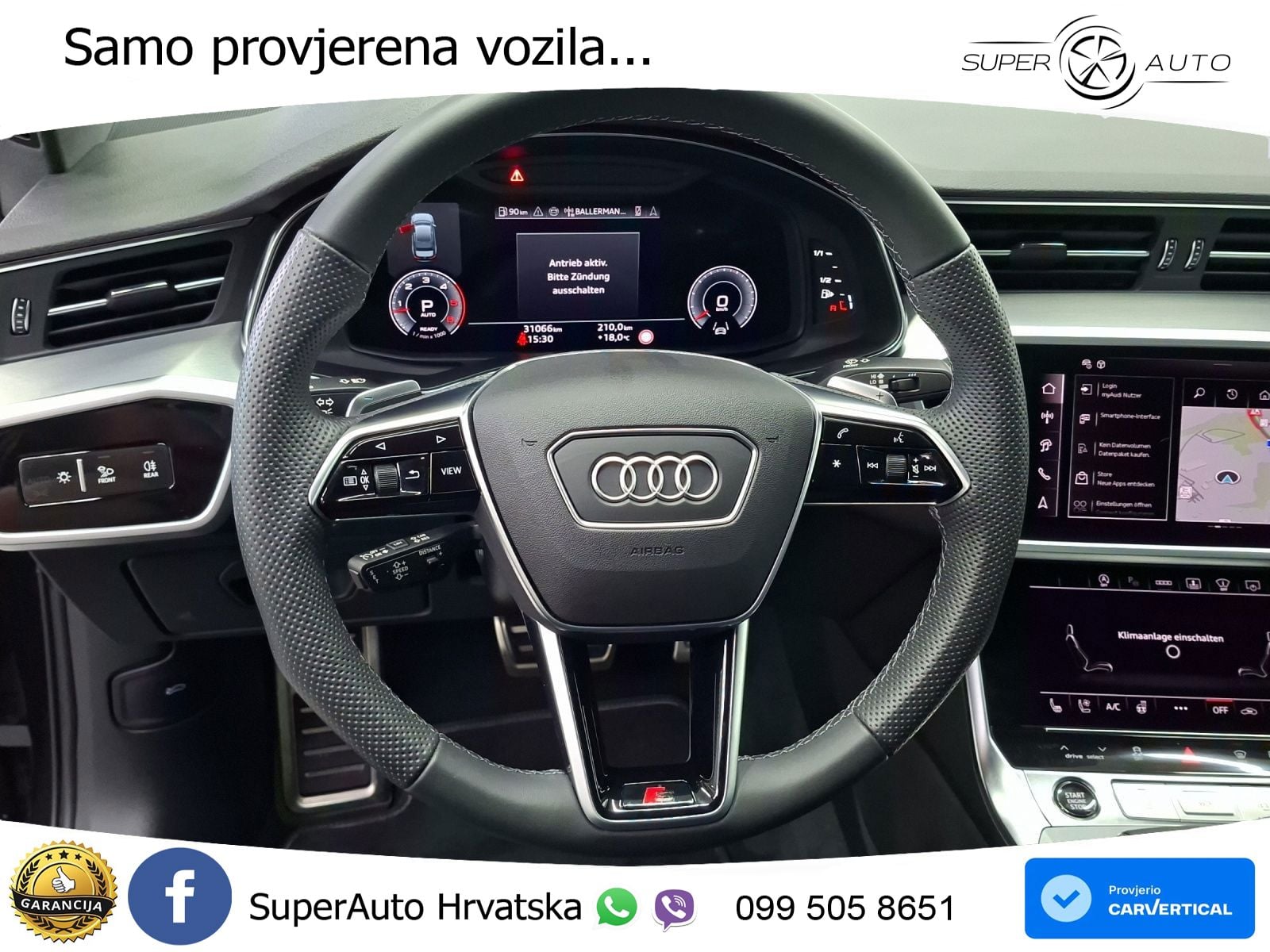 Audi A6 50 TDI V6 (286 KS) quattro tiptronic S line ZRAČNI+ACC+4xGR SJED+KAM