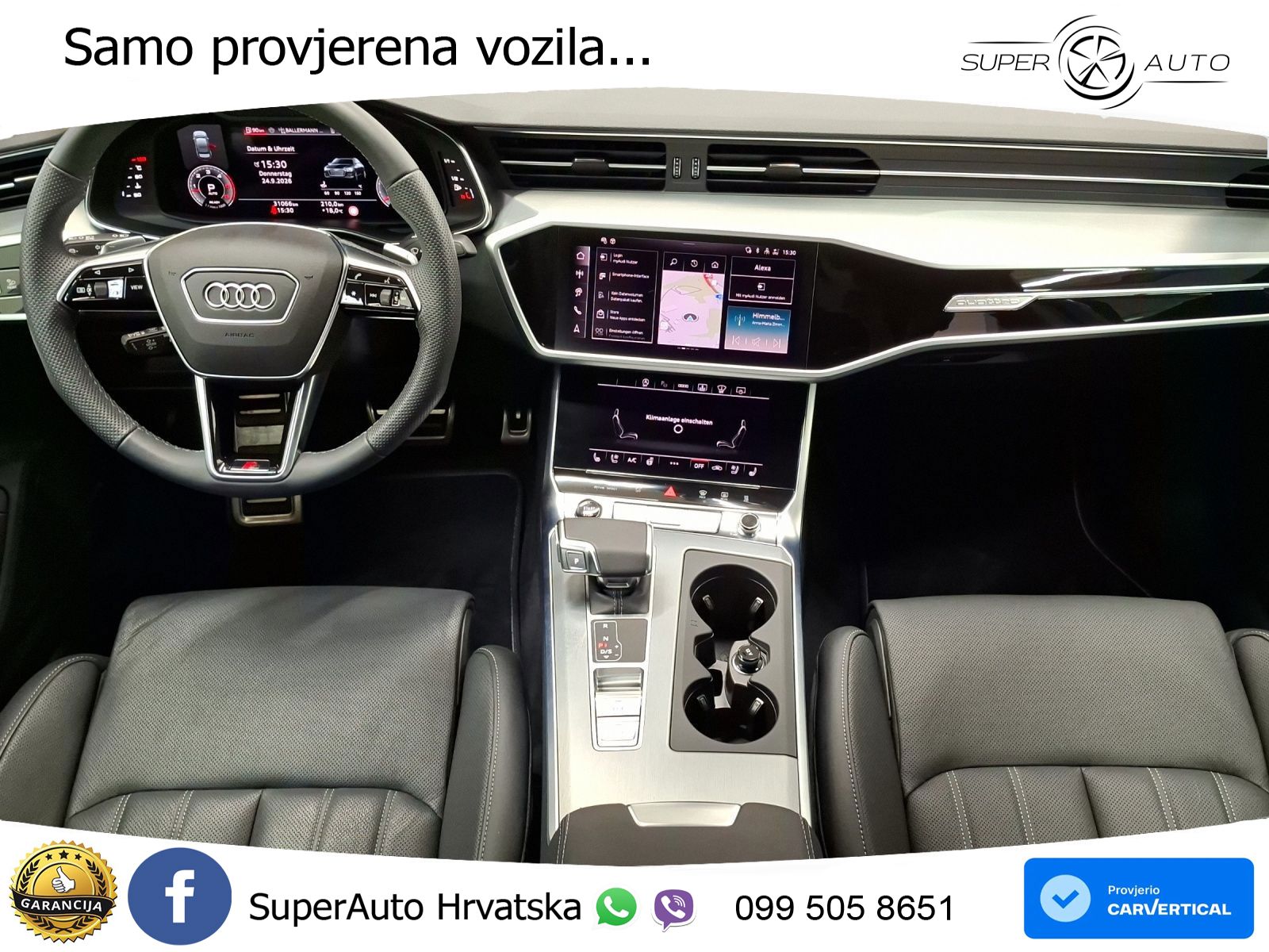 Audi A6 50 TDI V6 (286 KS) quattro tiptronic S line ZRAČNI+ACC+4xGR SJED+KAM