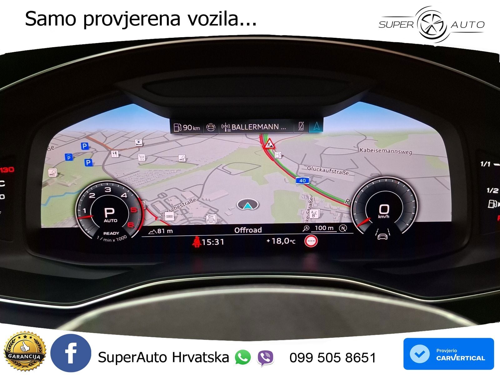 Audi A6 50 TDI V6 (286 KS) quattro tiptronic S line ZRAČNI+ACC+4xGR SJED+KAM
