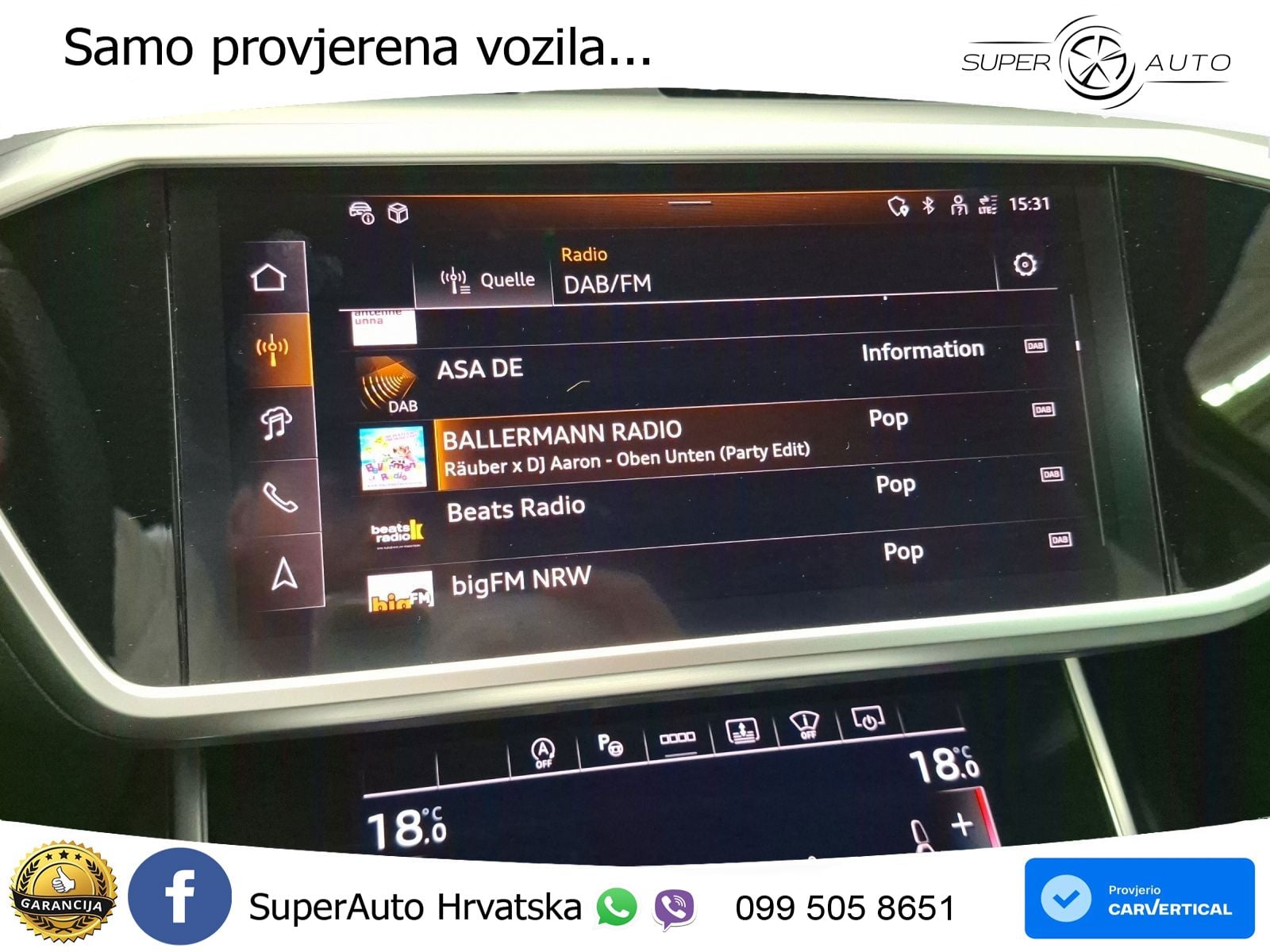 Audi A6 50 TDI V6 (286 KS) quattro tiptronic S line ZRAČNI+ACC+4xGR SJED+KAM