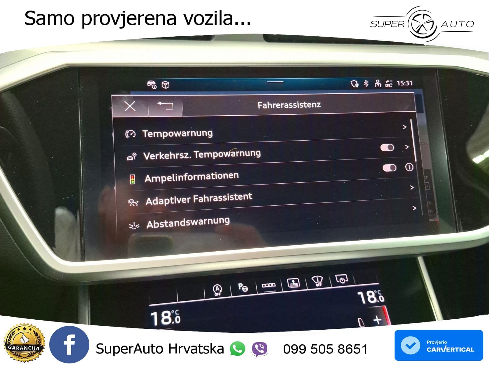Audi A6 50 TDI V6 (286 KS) quattro tiptronic S line ZRAČNI+ACC+4xGR SJED+KAM