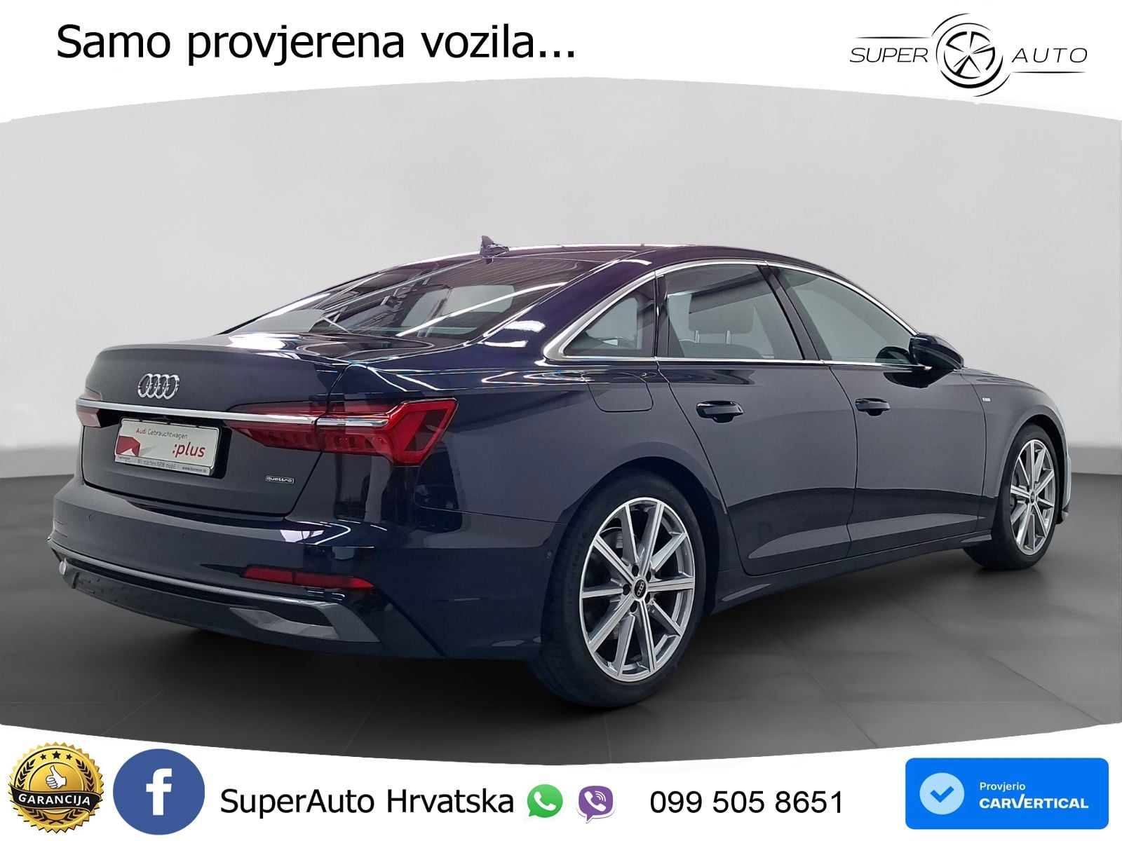 Audi A6 50 TDI V6 (286 KS) quattro tiptronic S line ZRAČNI+ACC+4xGR SJED+KAM