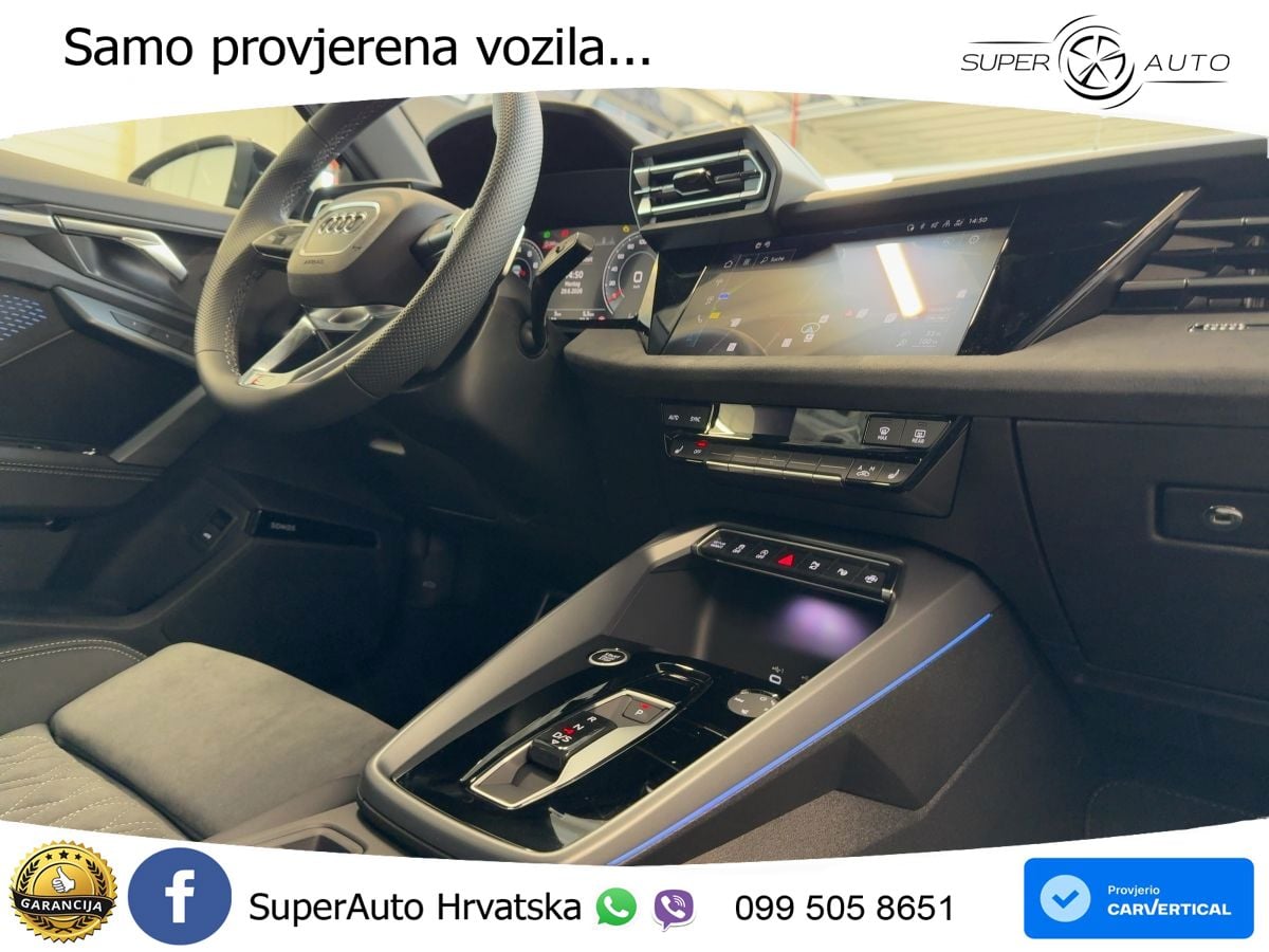 Audi A3 Limuzina 35 TFSI (150 KS) S tronic S line MATRIX+GR SJED+KAM