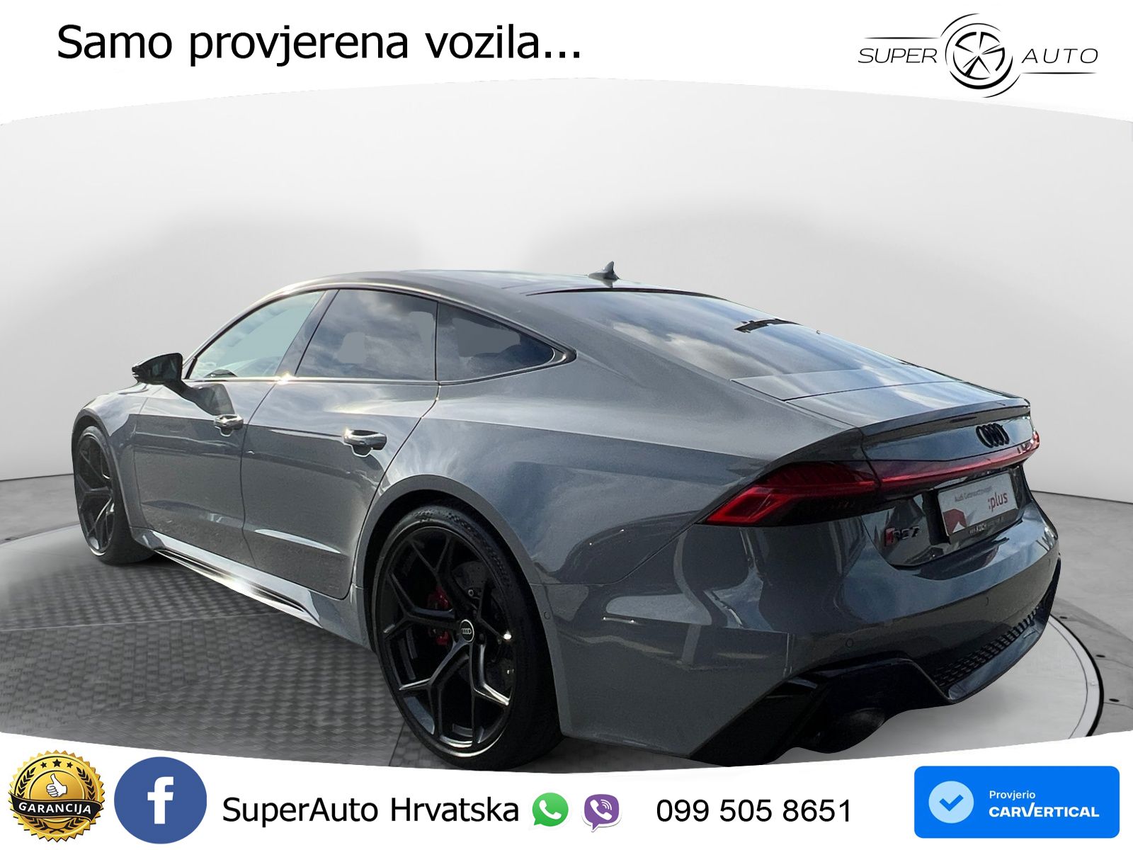 Audi RS7 4.0 TFSI V8 performance (630 KS) quattro tiptronic MATRIX+GR SJED+KAM