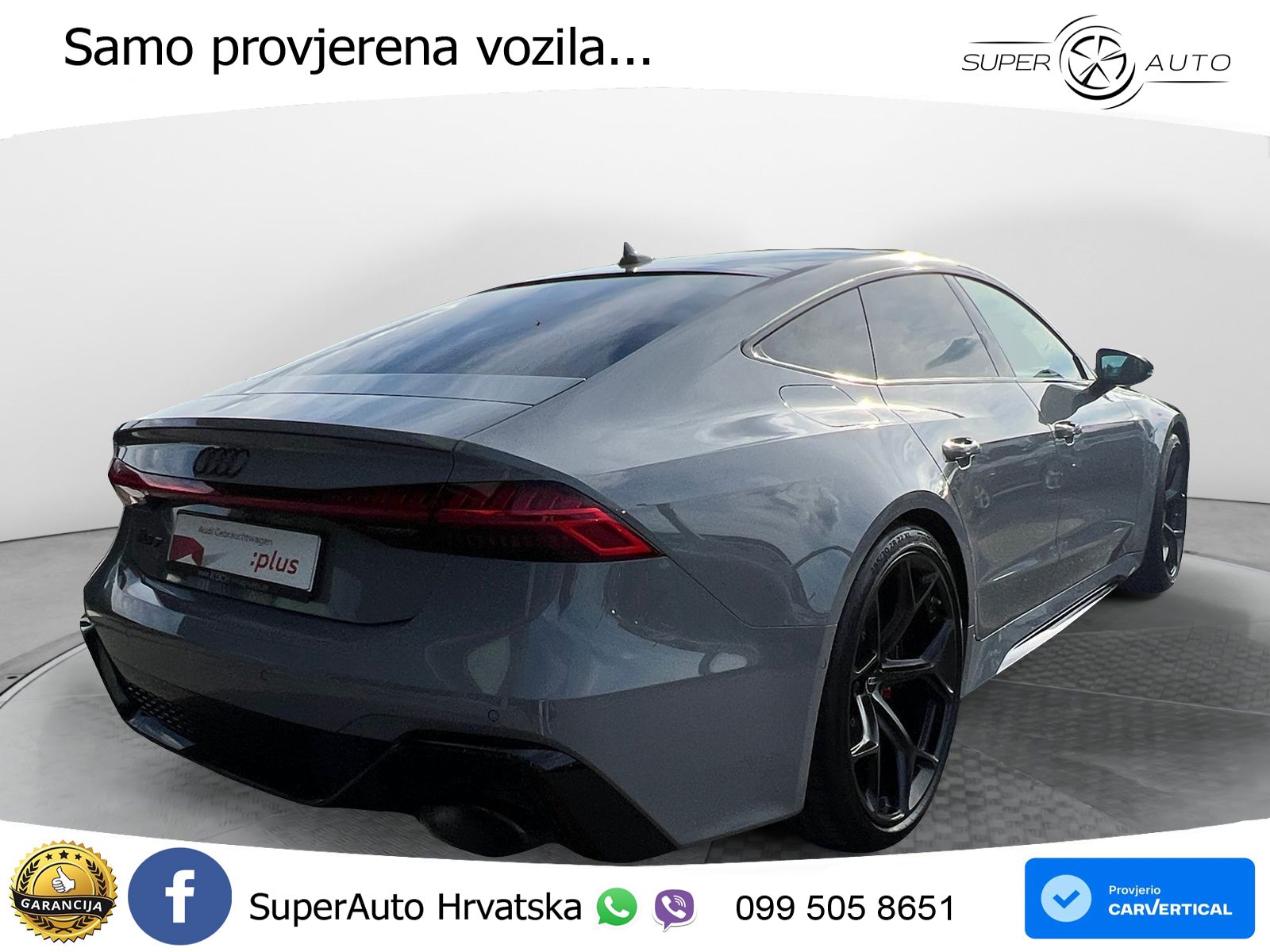 Audi RS7 4.0 TFSI V8 performance (630 KS) quattro tiptronic MATRIX+GR SJED+KAM
