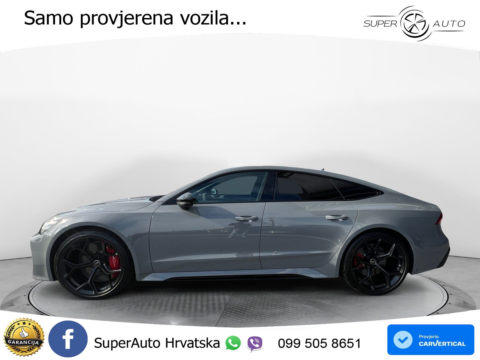 Audi RS7 4.0 TFSI V8 performance (630 KS) quattro tiptronic MATRIX+GR SJED+KAM