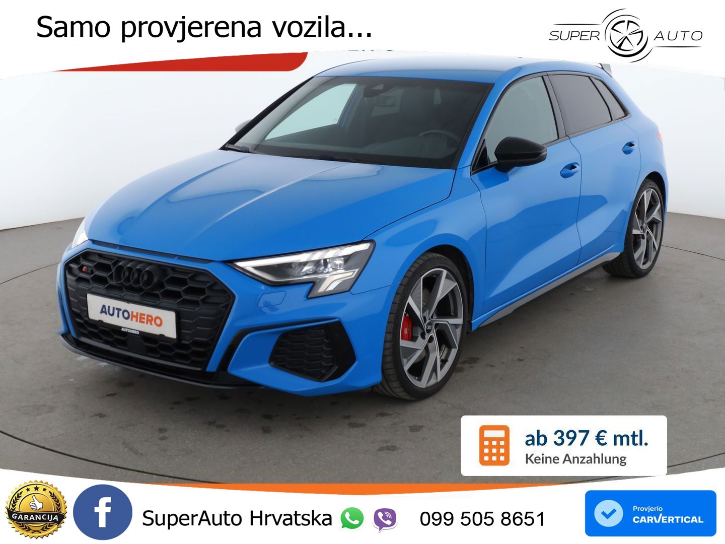 Audi S3 2.0 TFSI (310 KS) quattro S tronic LED+GR SJED+ACC