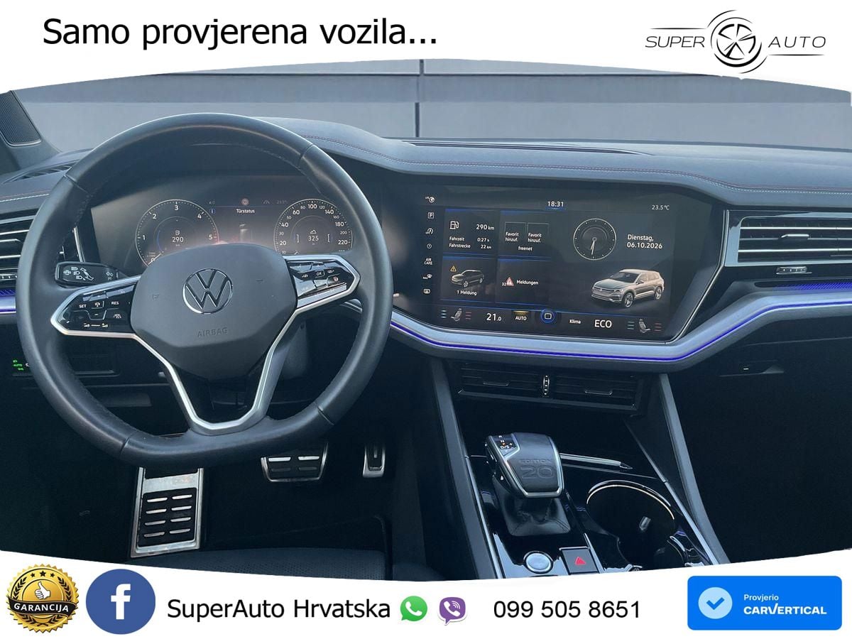 Volkswagen Touareg 3.0 V6 TDI (286 KS) 4MOTION Tiptronic ZRAČNI+ACC+GR SJED+KAM+PANO