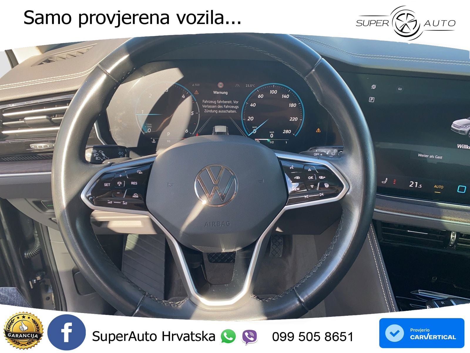 Volkswagen Touareg 3.0 V6 TDI (286 KS) 4MOTION Tiptronic ZRAČNI+ACC+GR SJED+KAM+PANO