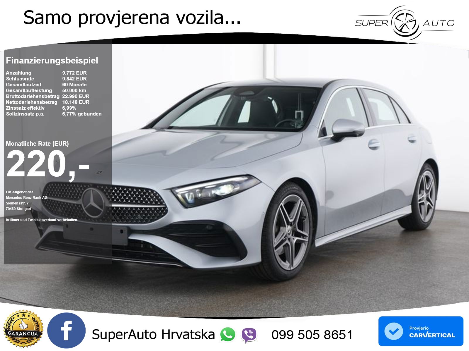 Mercedes-Benz A 200 7G-DCT AMG LED+GR SJED+ACC